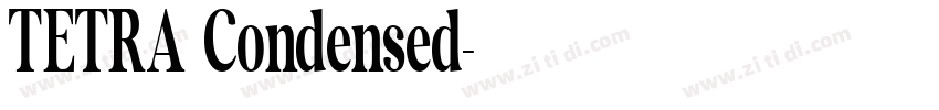 TETRA Condensed字体转换